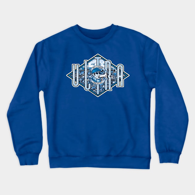 VECCHIO ULTRAS by Wanking Class heroes! (sky blue and white edition) Crewneck Sweatshirt by boozecruisecrew
